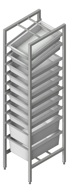 Navigate to Shelving ModularRack IntraSpace IntraMed Baskets 2Large 8Small EpoxyFrame