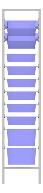 Front Image of Shelving ModularRack IntraSpace IntraMed Baskets 2Large 8Small