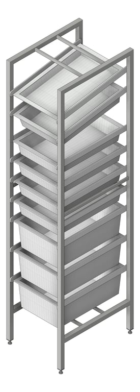 Navigate to Shelving ModularRack IntraSpace IntraMed Baskets 3Large 5Small 1Clear EpoxyFrame