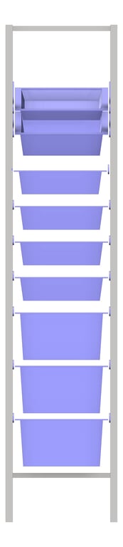 Front Image of Shelving ModularRack IntraSpace IntraMed Baskets 3Large 5Small 1Clear