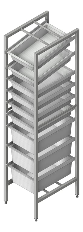 Navigate to Shelving ModularRack IntraSpace IntraMed Baskets 3Large 6Small EpoxyFrame
