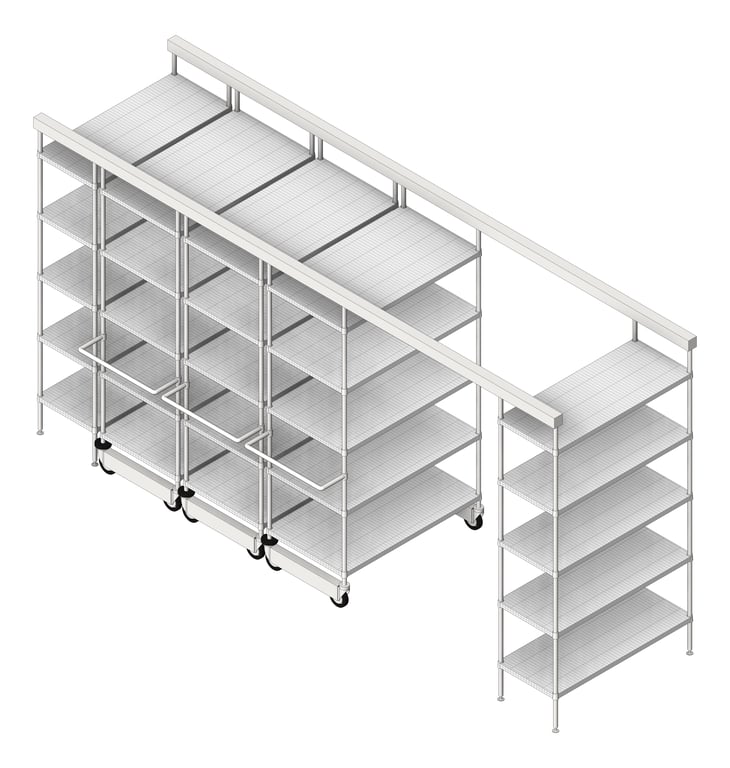 Shelving TrackMount IntraSpace IntraMed Wire