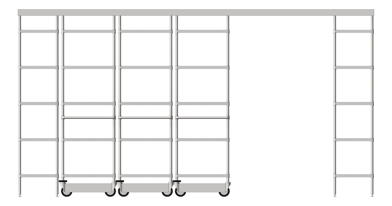 Front Image of Shelving TrackMount IntraSpace IntraMed Wire