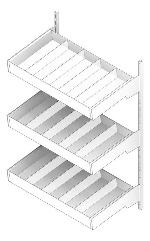 3D Documentation Image of Shelving WallMount IntraSpace IntraMed Pharmacy Overhead