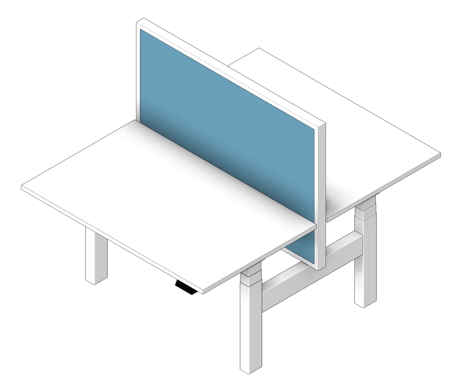 Image of Desk Adjustable IntraSpace 3Column Double