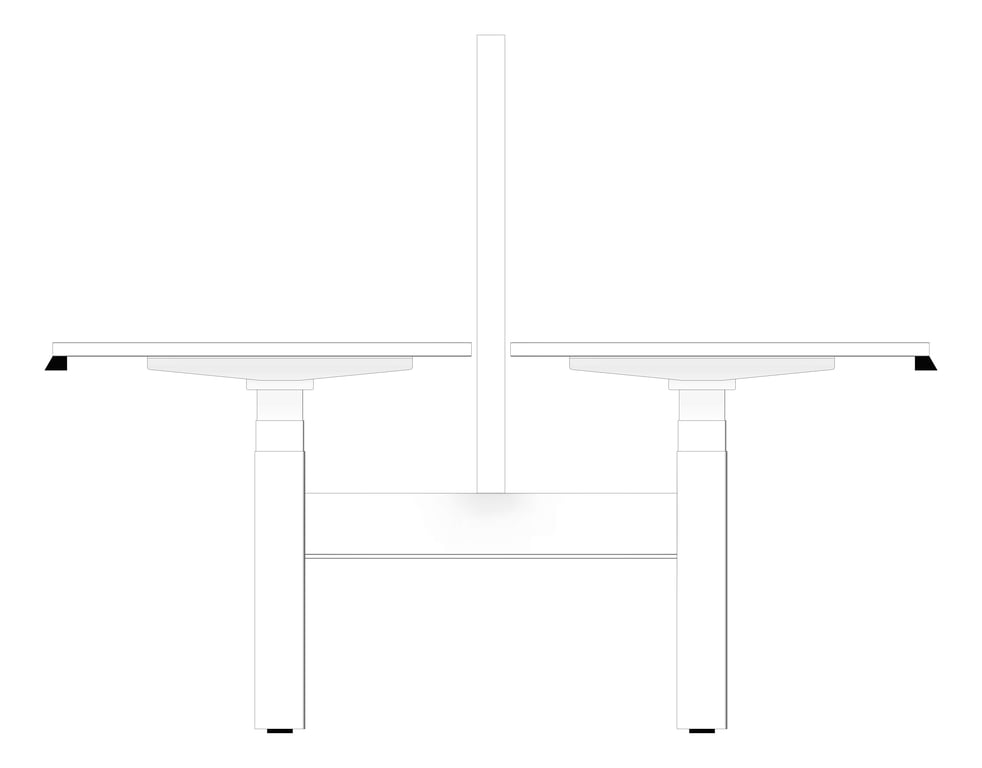 Left Image of Desk Adjustable IntraSpace 3Column Double