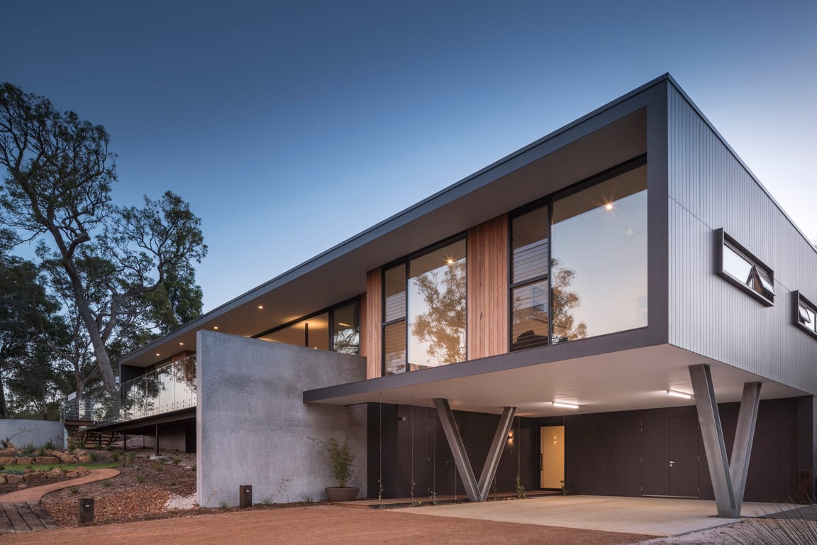 Axon Cladding MidCenturyModern Jame Hardie Image of Cladding Grooved JamesHardie AxonCladding 400Smooth GreyPebble