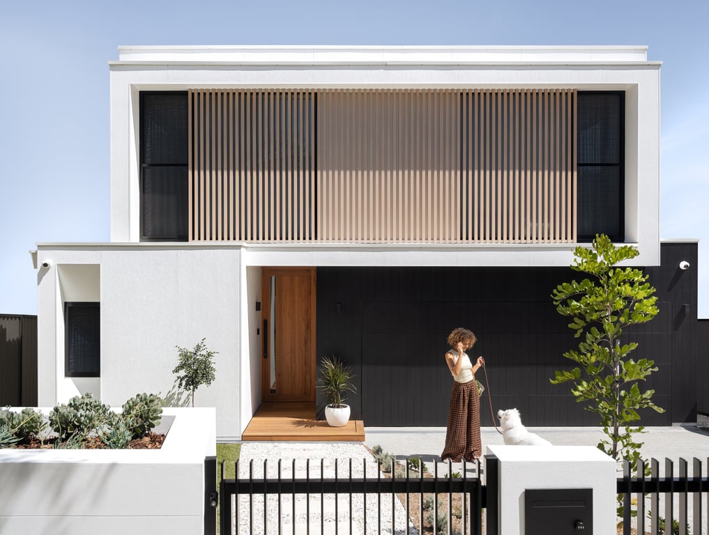 Brushed Concrete Axon Boxmodern Exterior BennettStreet Futureflip Hero James Hardie 67 Image of Cladding Textured JamesHardie HardieBrushedConcreteCladding 1200x2440Sheet NaturalWhite