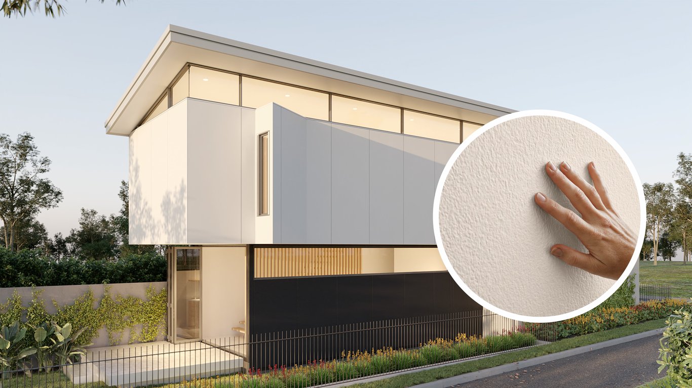 Hardie Fine Texture Cladding Combined Close Up JamesHardie Image of Cladding Textured JamesHardie HardieFineTextureCladding