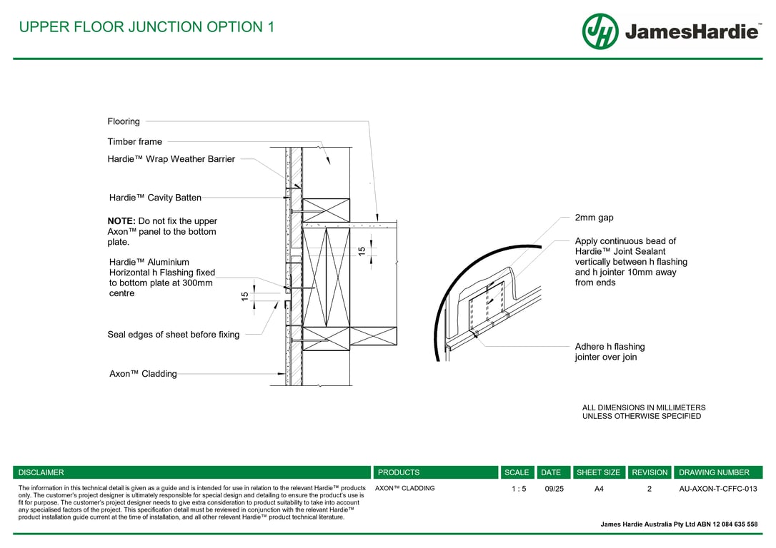 Image of AU-AXON-T-CFFC-013 - UPPER FLOOR JUNCTION OPTION 1