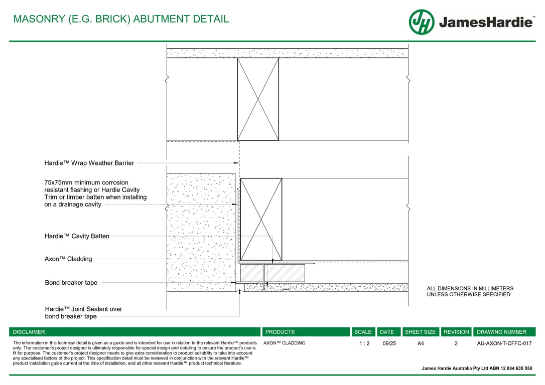 Image of AU-AXON-T-CFFC-017 - MASONRY (E-G- BRICK) ABUTMENT DETAIL