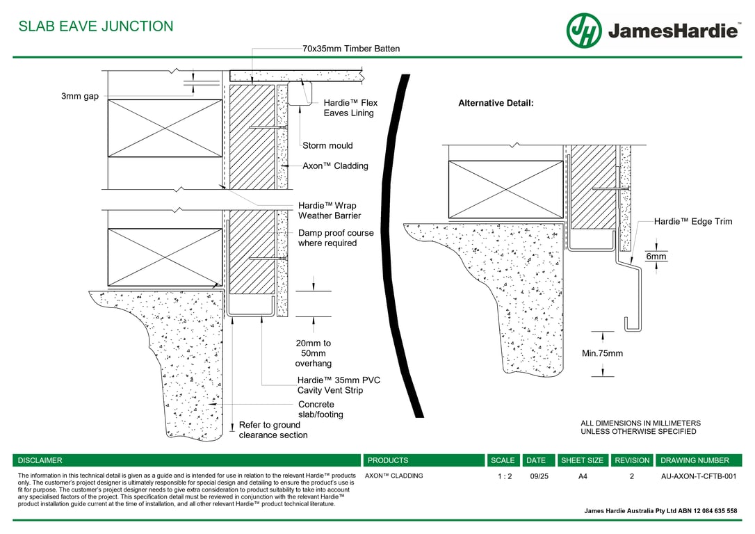 Image of AU-AXON-T-CFTB-001 - SLAB EAVE JUNCTION