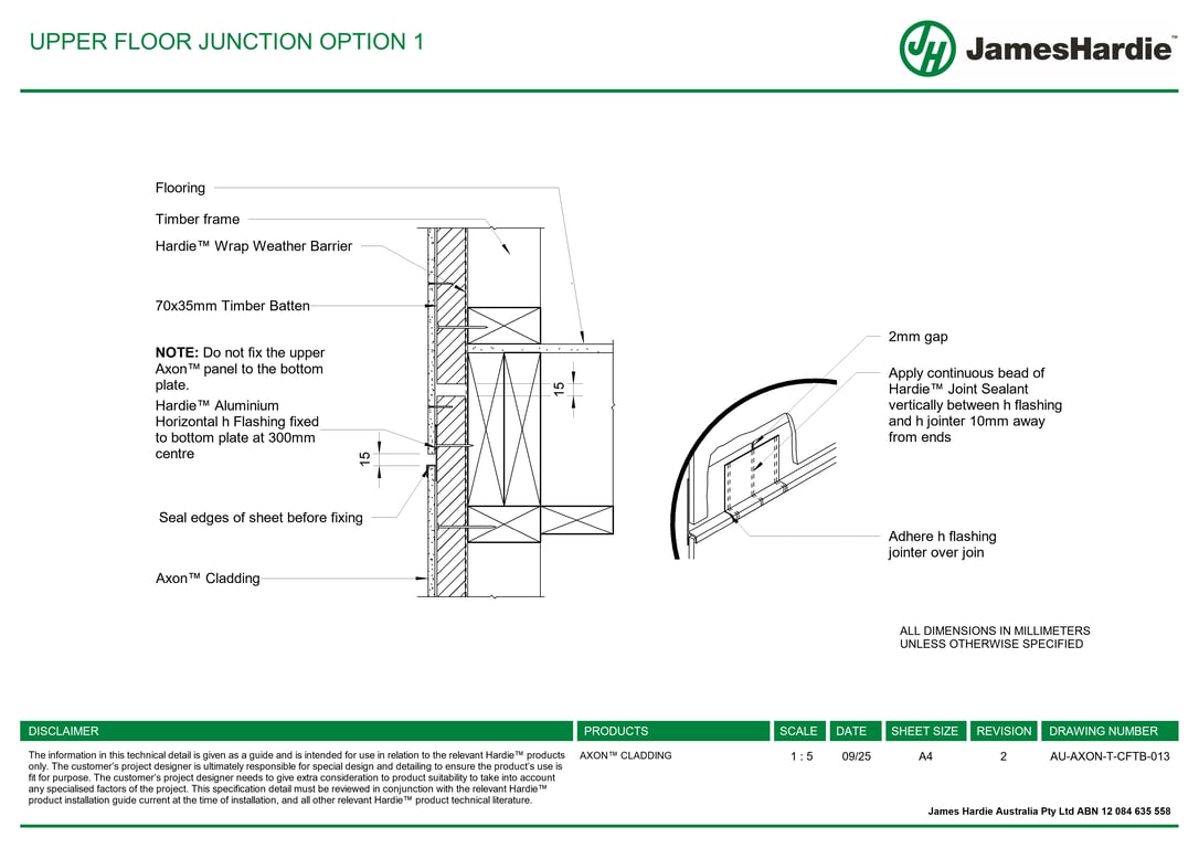 Image of AU-AXON-T-CFTB-013 - UPPER FLOOR JUNCTION OPTION 1