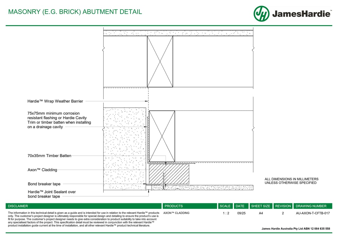 Image of AU-AXON-T-CFTB-017 - MASONRY (E-G- BRICK) ABUTMENT DETAIL