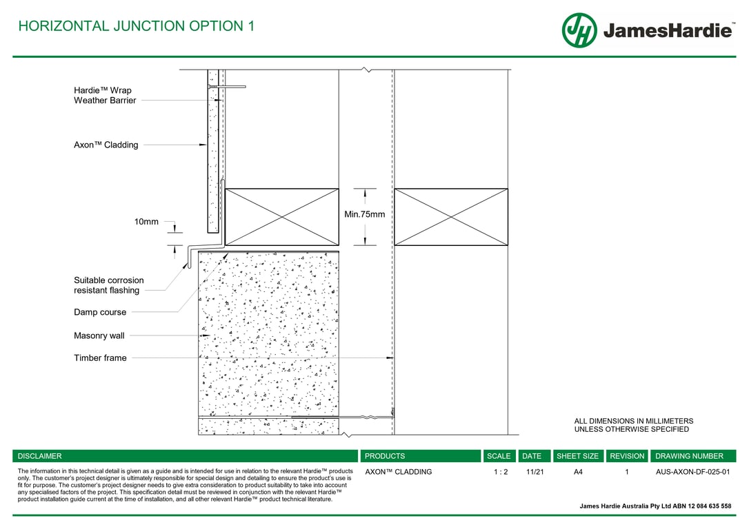 Navigate to AUS-AXON-DF-025-01 - HORIZONTAL JUNCTION OPTION 1