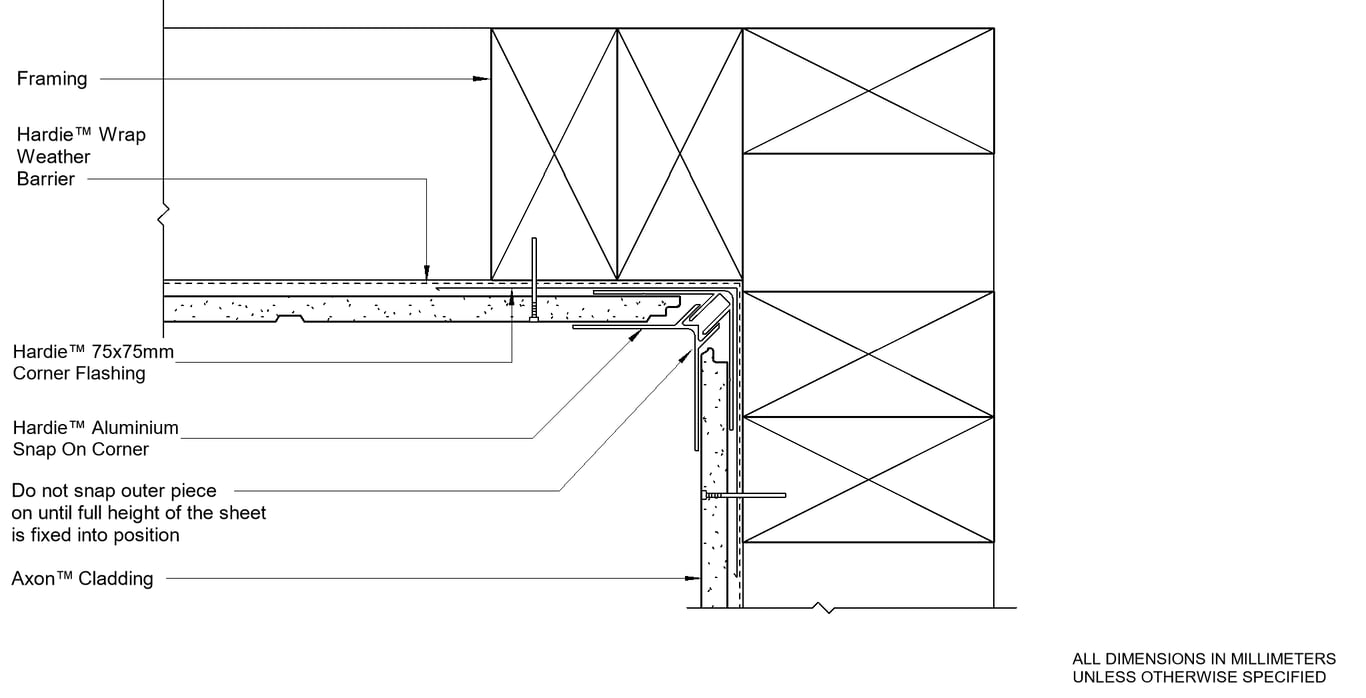 Navigate to AXON DF Snap On Internal Corner Option