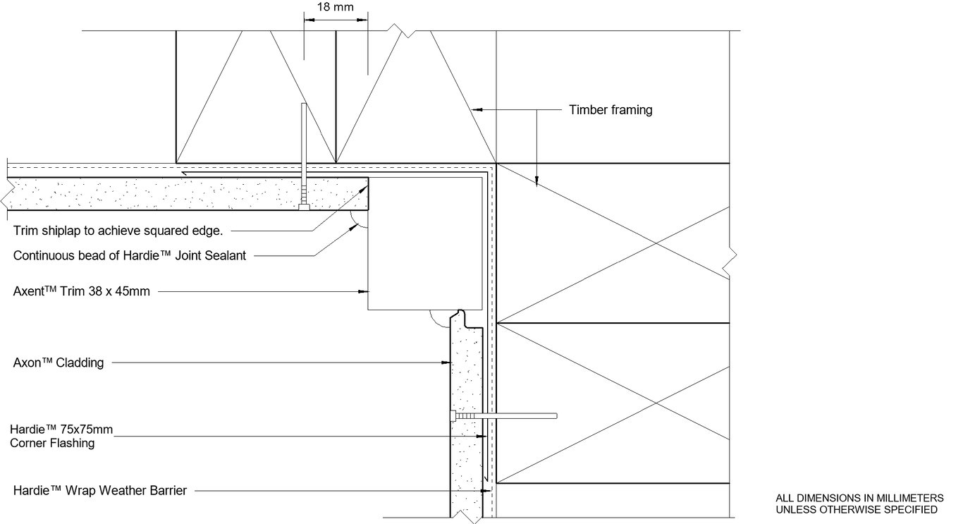 Navigate to AXON DF Trim Internal Corner Option