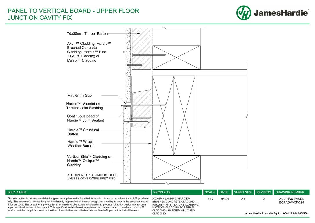 Navigate to AUS-HAC-PANEL BOARD-V-CF-026 - PANEL TO VERTICAL BOARD - UPPER FLOOR JUNCTION CAVITY FIX