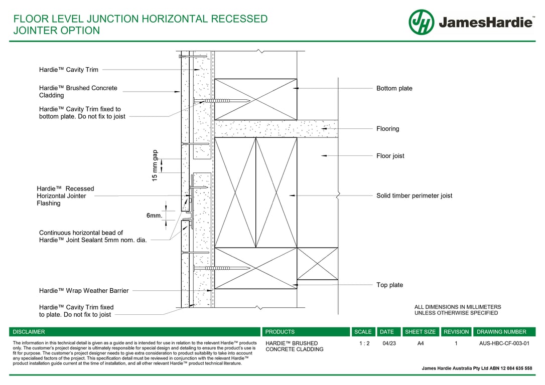  Image of AUS-HBC-CF-003-01 - FLOOR LEVEL JUNCTION HORIZONTAL RECESSED JOINTER OPTION