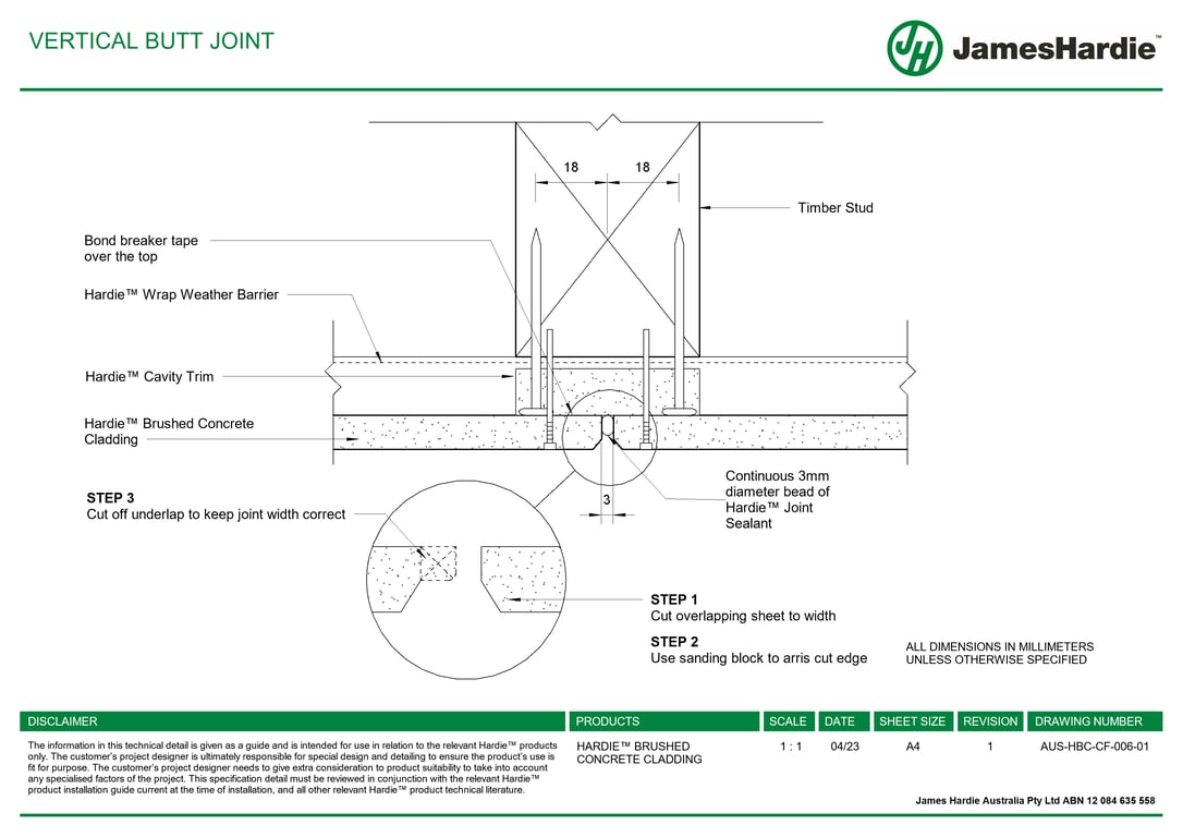 AUS-HBC-CF-006-01 - VERTICAL BUTT JOINT