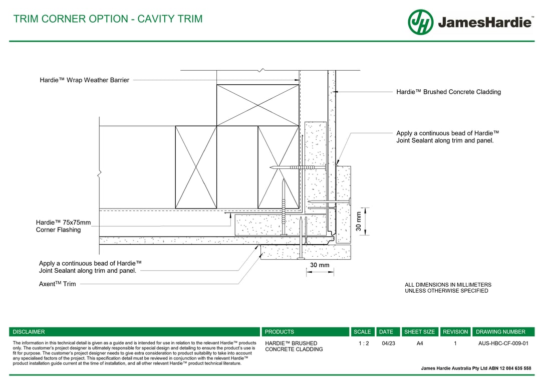 Navigate to AUS-HBC-CF-009-01 - TRIM CORNER OPTION - CAVITY TRIM