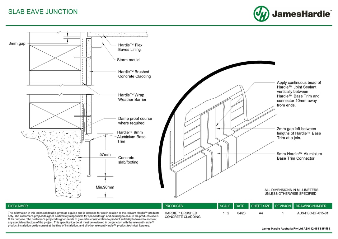 AUS-HBC-DF-015-01 - SLAB EAVE JUNCTION