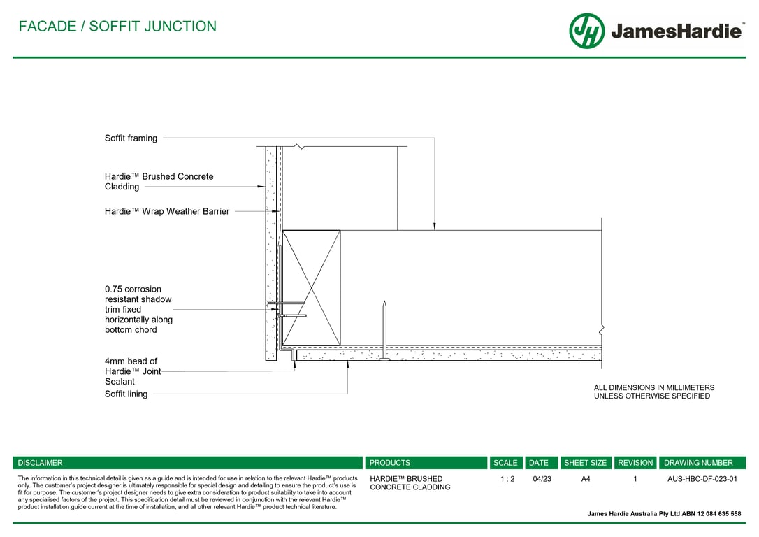 Navigate to AUS-HBC-DF-023-01 - FACADE - SOFFIT JUNCTION