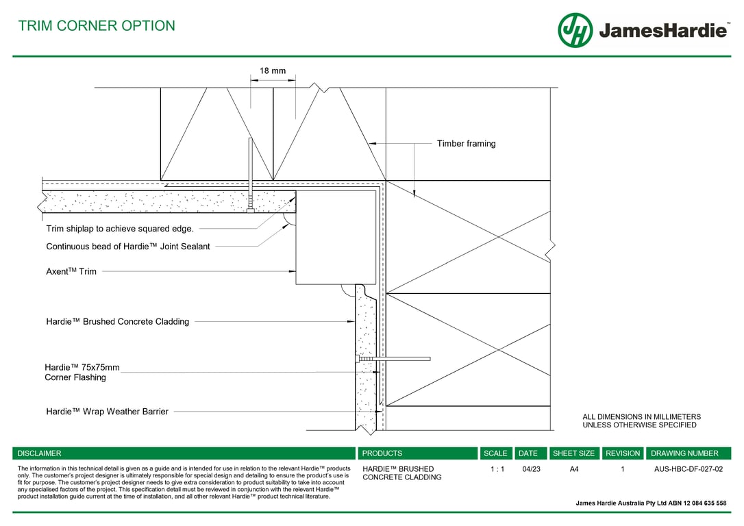 AUS-HBC-DF-027-02 - TRIM CORNER OPTION