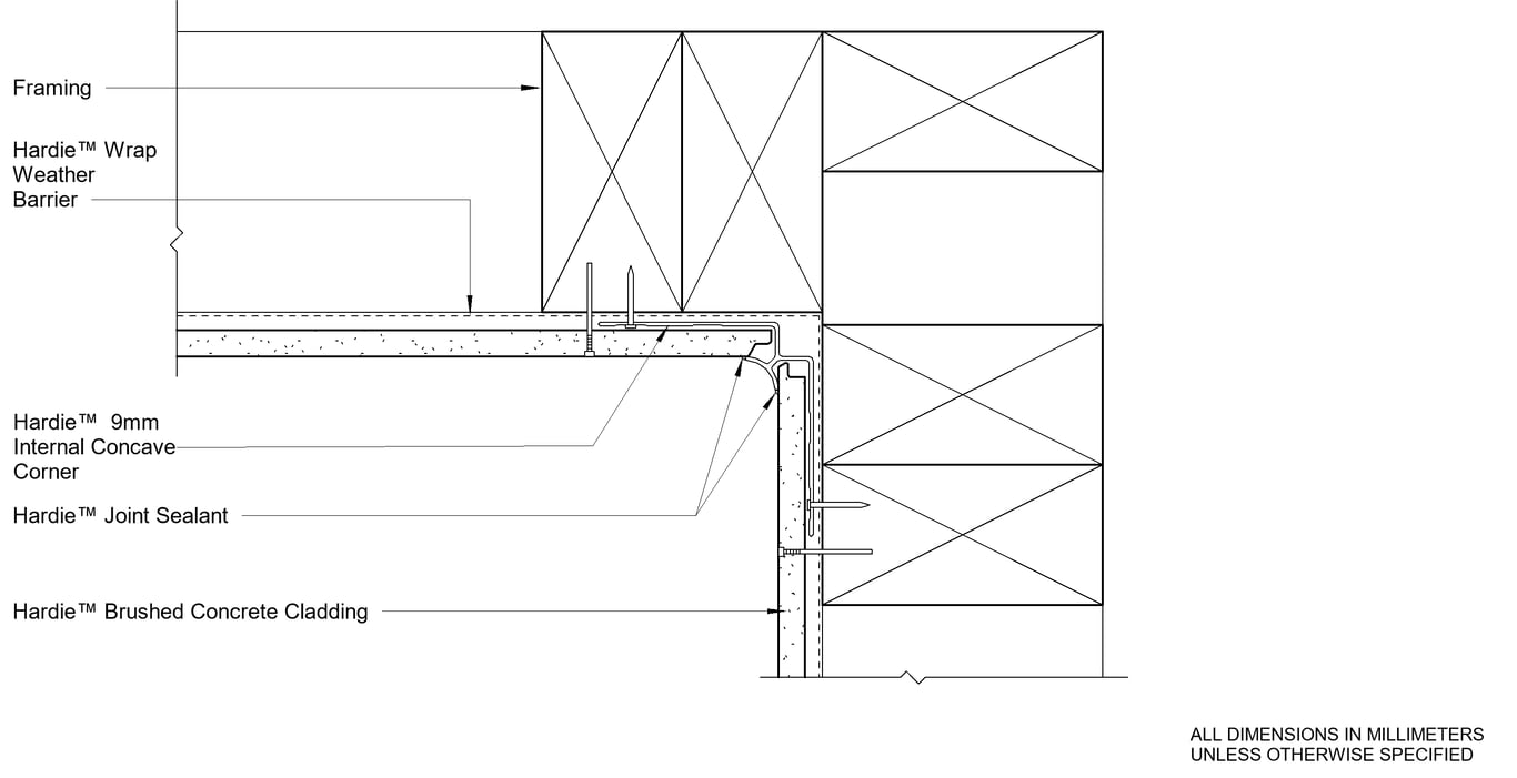 HBC DF Aluminium Internal Corner