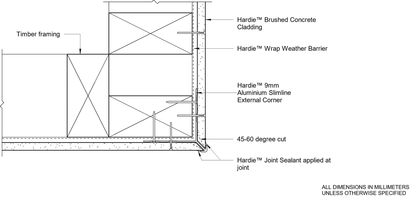 Navigate to HBC DF Slimline External Corner Option