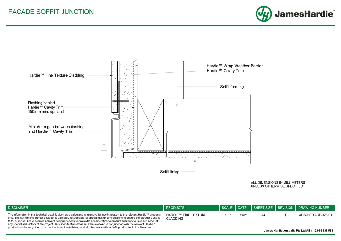  Image of AUS-HFTC-CF-026-01 - FACADE SOFFIT JUNCTION