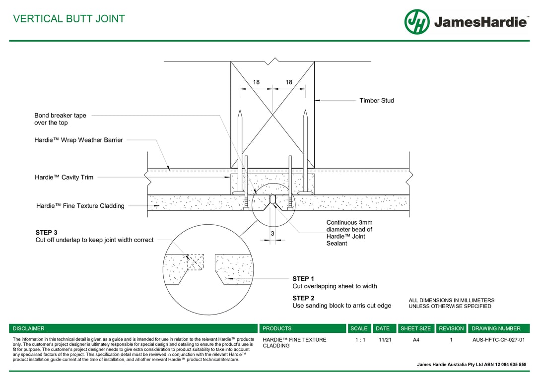 AUS-HFTC-CF-027-01 - VERTICAL BUTT JOINT