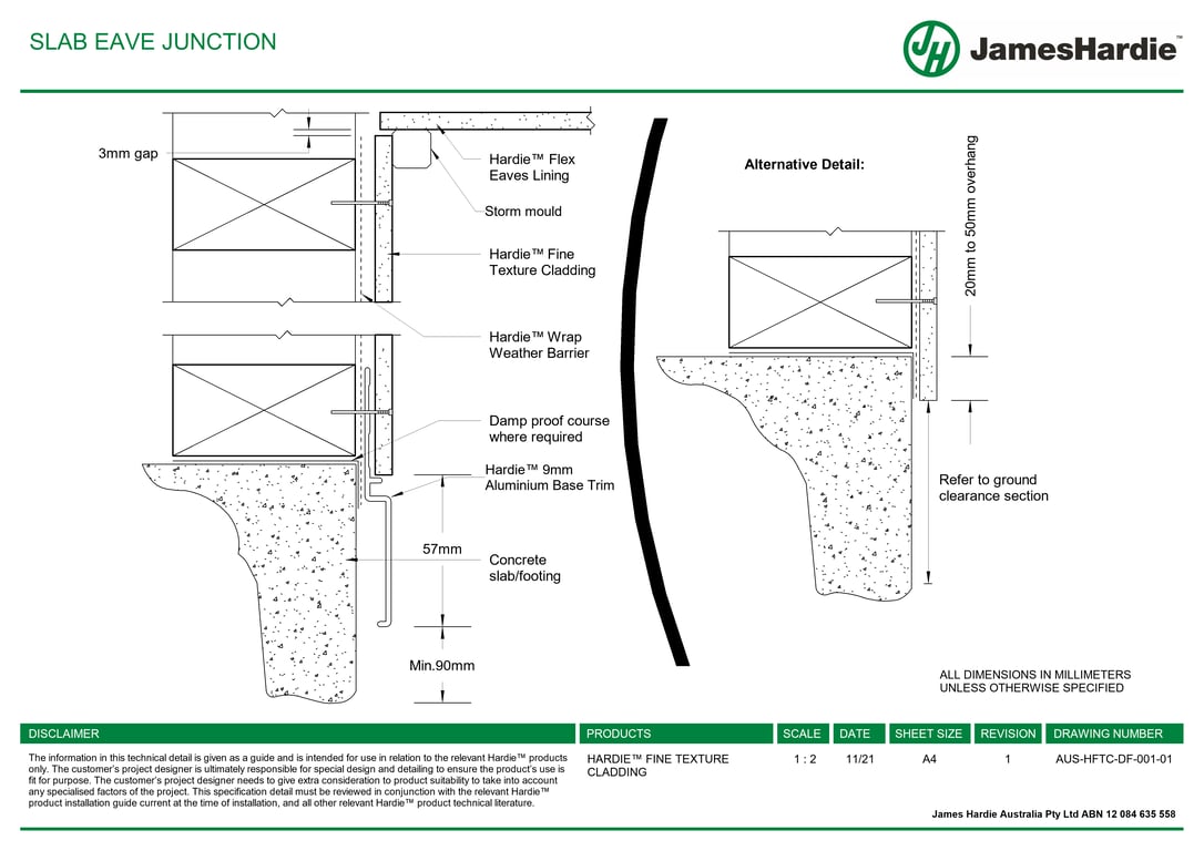  Image of AUS-HFTC-DF-001-01 - SLAB EAVE JUNCTION