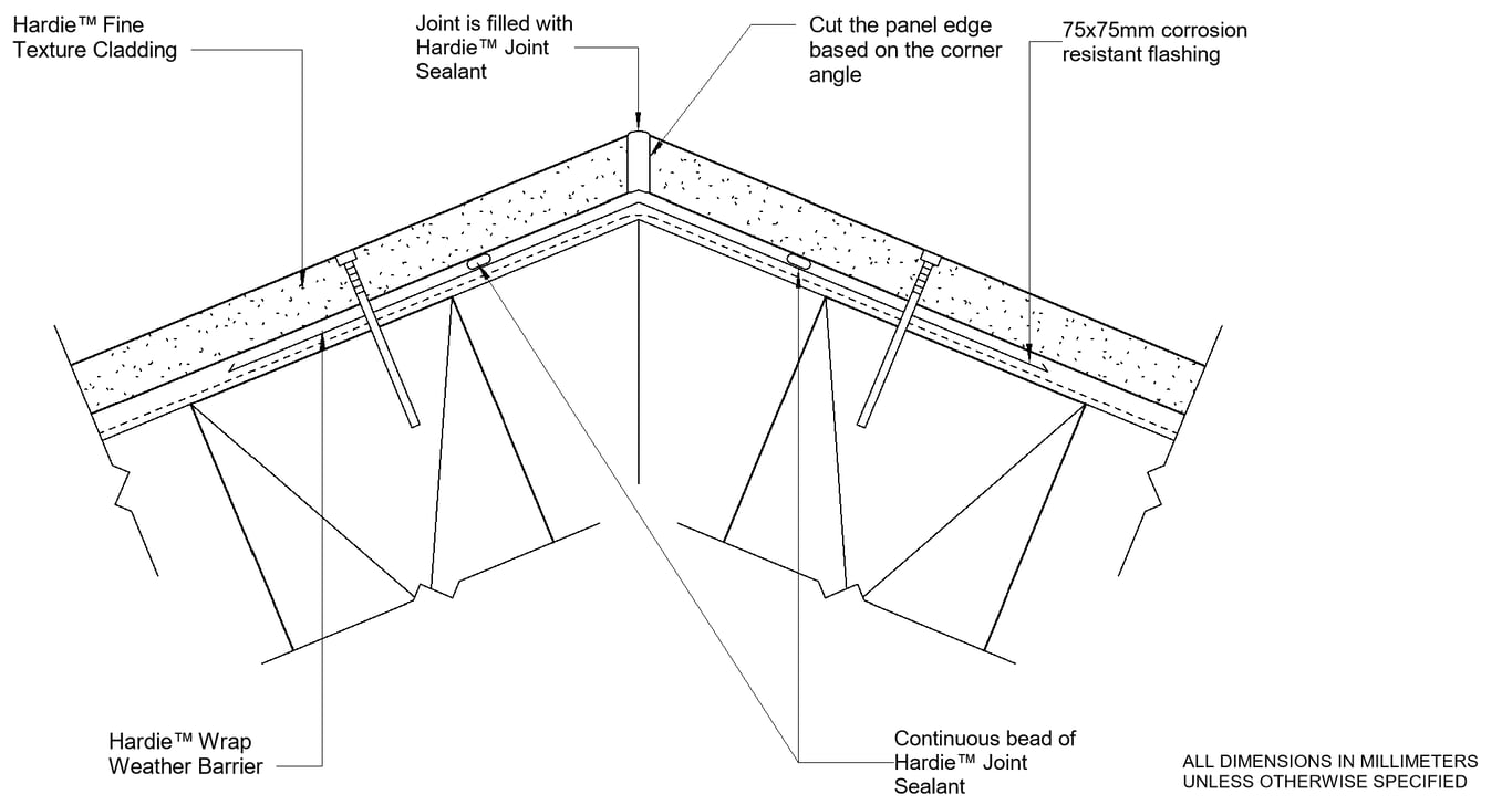 Navigate to HFTC DF Sealant Fill Corner Option More Than 90º External Cnr