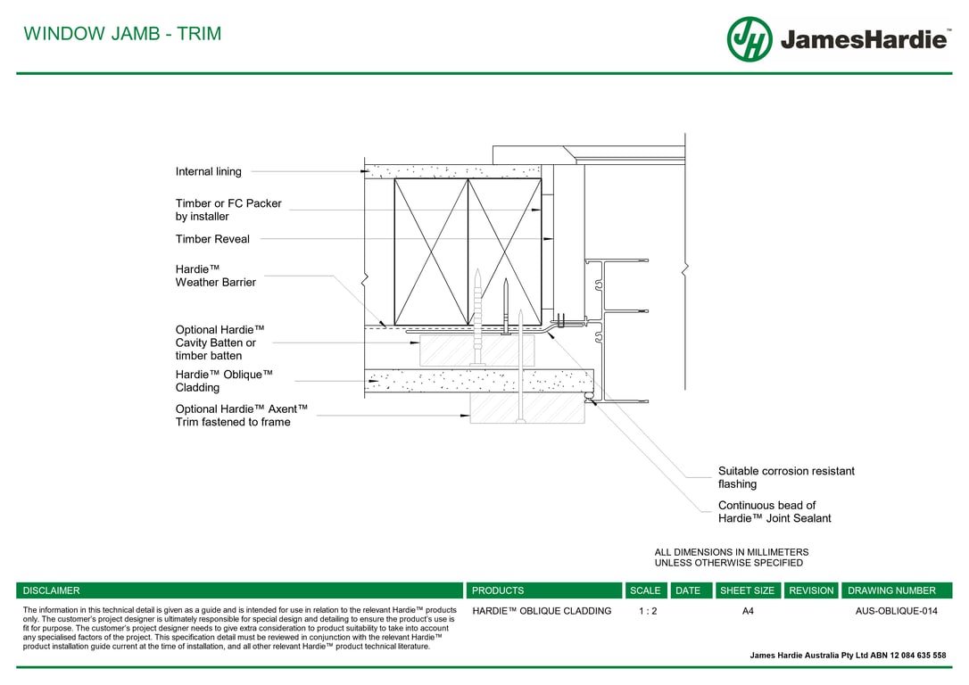  Image of AUS-OBLIQUE-014 - WINDOW JAMB - TRIM