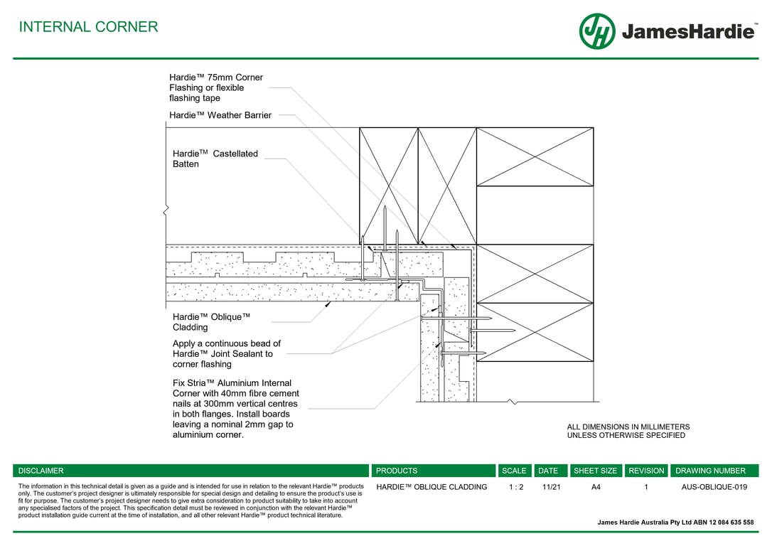 AUS-OBLIQUE-019 - INTERNAL CORNER