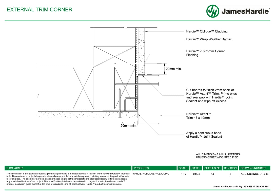 Navigate to AUS-OBLIQUE-DF-038 - EXTERNAL TRIM CORNER