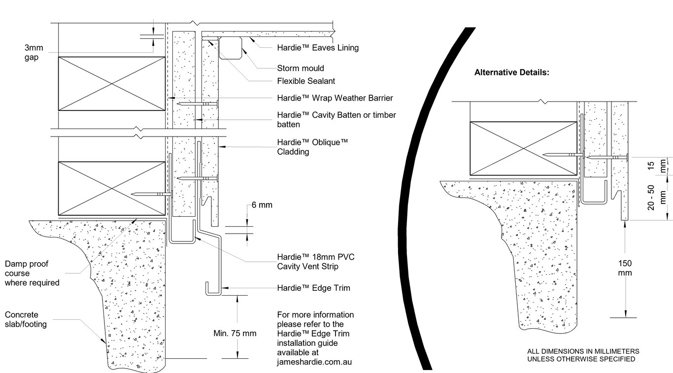 Navigate to OBLIQUE CF Slab-Eave Junction Detail