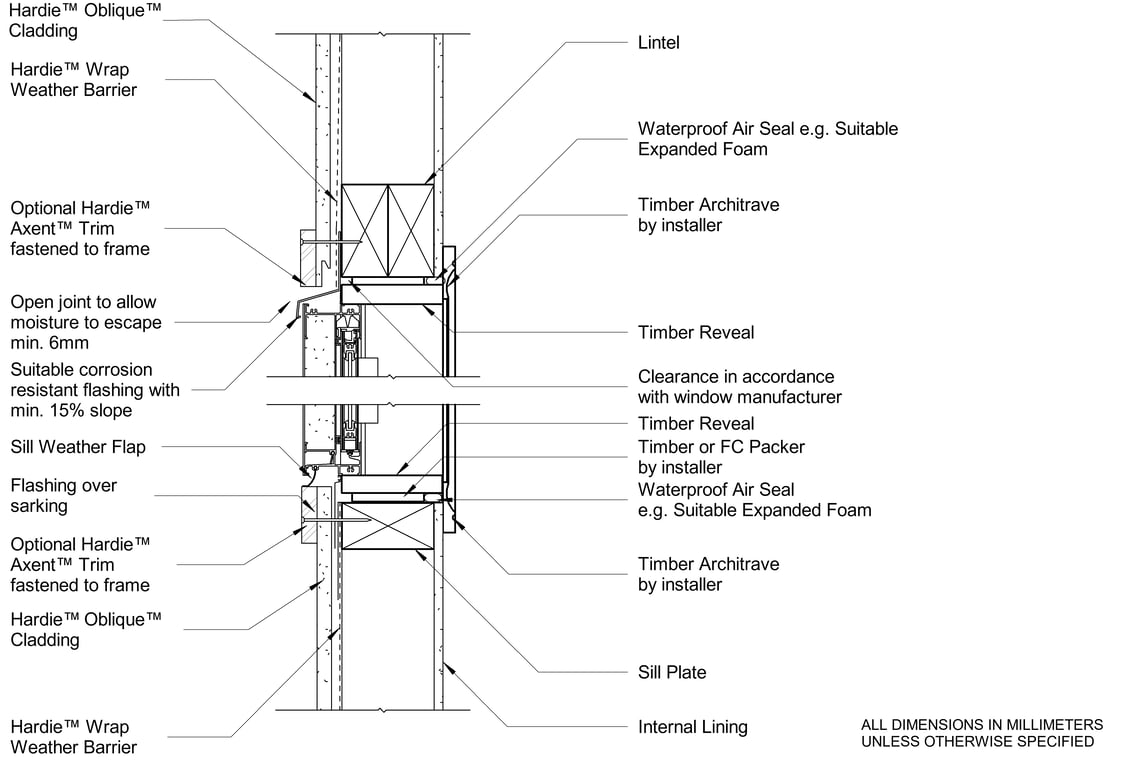 Navigate to OBLIQUE DF Window Head And Sill - Trim