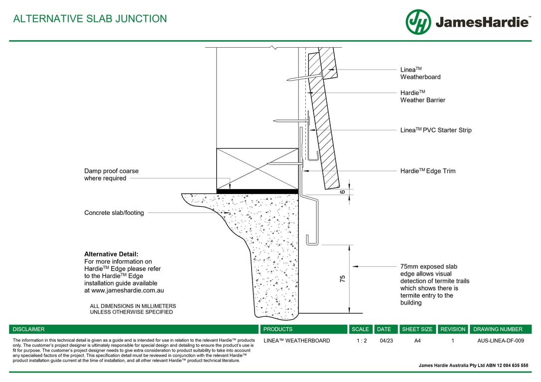  Image of AUS-LINEA-DF-009 - ALTERNATIVE SLAB JUNCTION