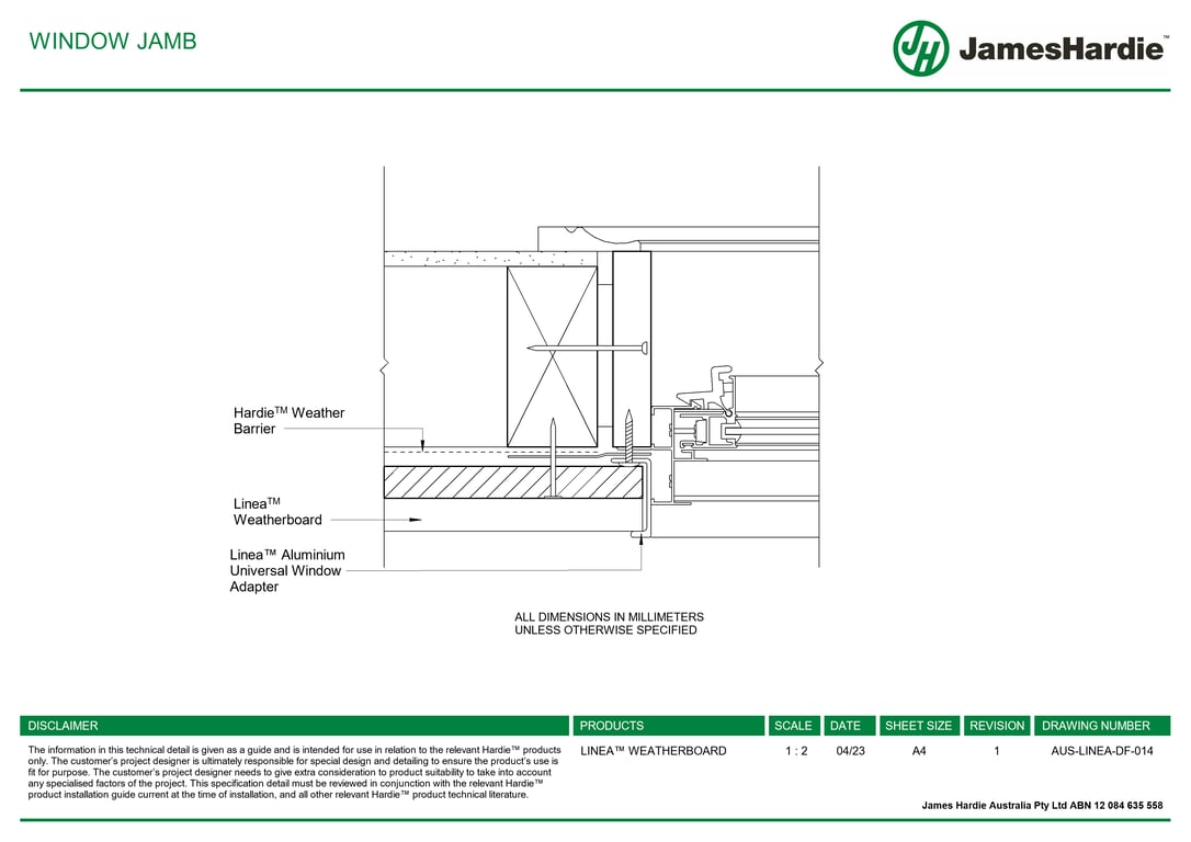 AUS-LINEA-DF-014 - WINDOW JAMB