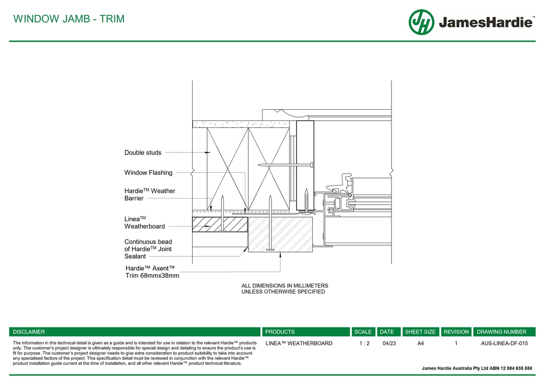 Navigate to AUS-LINEA-DF-015 - WINDOW JAMB - TRIM