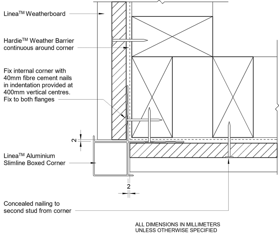  Image of LINEA DF Slimline Box External Corner