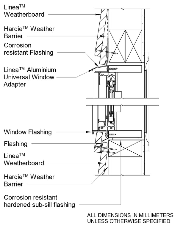 Navigate to LINEA DF Window Sill and Head