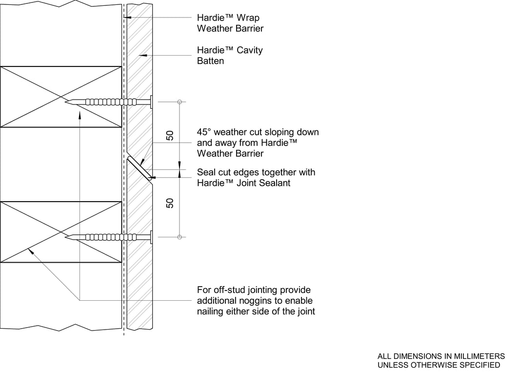 Navigate to MATRIX Cavity Batten Butt Detail