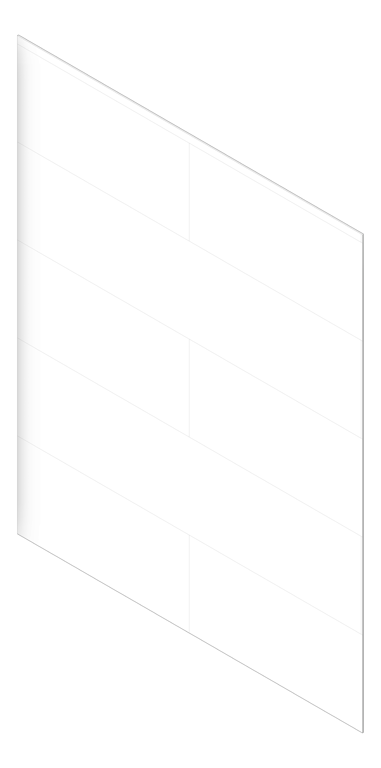 3D Shaded Image of Cladding Smooth JamesHardie MatrixCladding HorizontalStaggered 2390x590Sheet LexiconQuarter