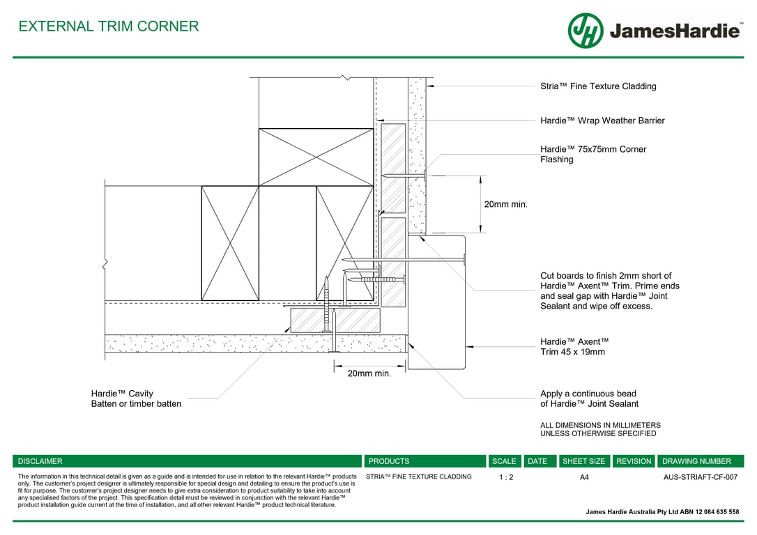  Image of AUS-STRIAFT-CF-007 - EXTERNAL TRIM CORNER