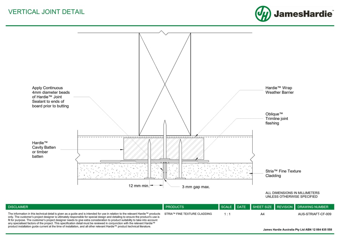  Image of AUS-STRIAFT-CF-009 - VERTICAL JOINT DETAIL