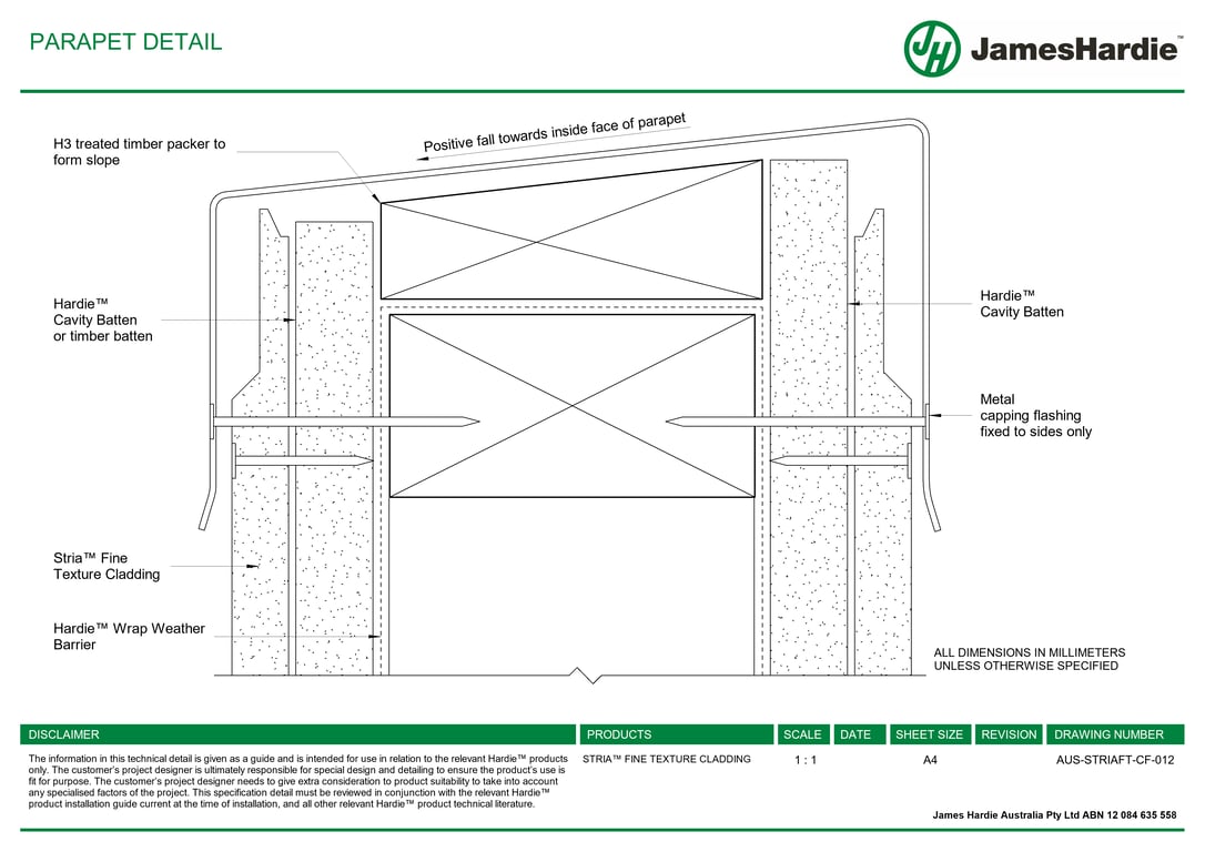  Image of AUS-STRIAFT-CF-012 - PARAPET DETAIL