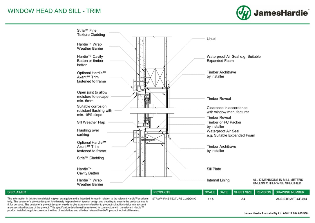  Image of AUS-STRIAFT-CF-014 - WINDOW HEAD AND SILL - TRIM